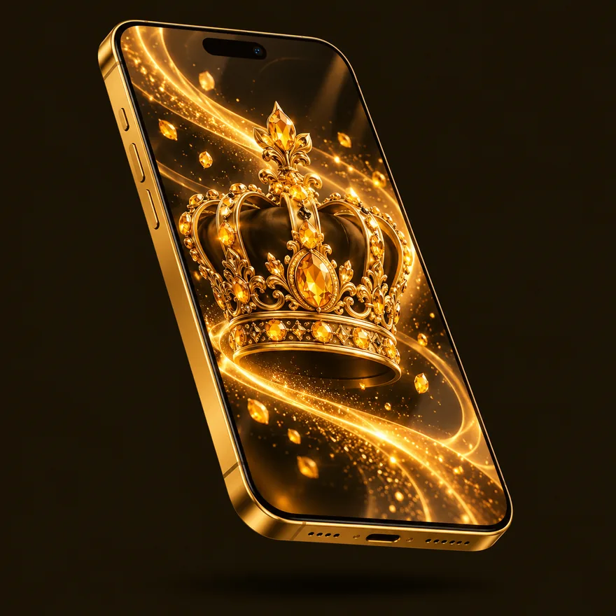 Smartphone with crown — Golden Crown