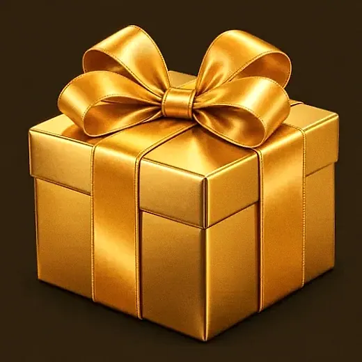 Ribboned gift box — Golden Crown
