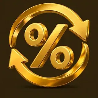 Percent cycle icon — Golden Crown
