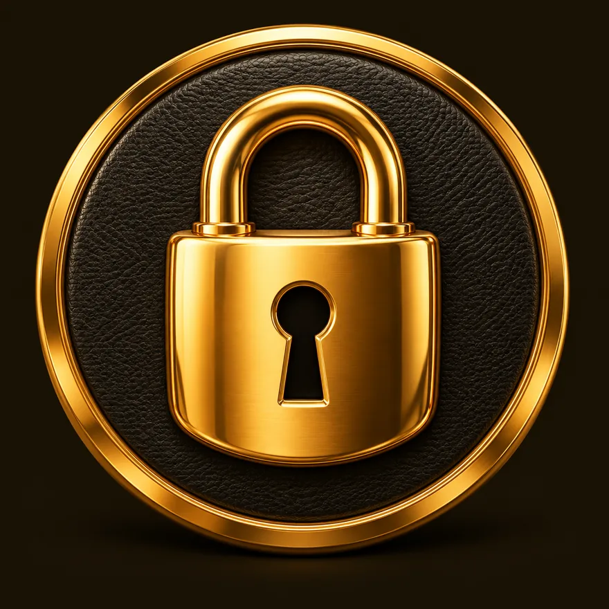 Padlock emblem — Golden Crown