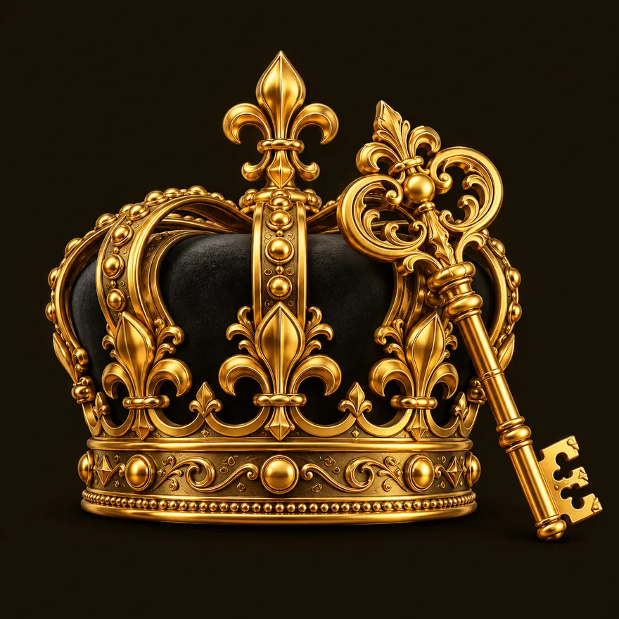 Royal crown and key — Golden Crown