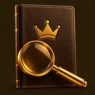 Passport magnifying glass — Golden Crown