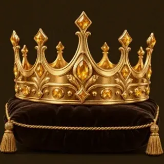 Gold crown on cushion — Golden Crown