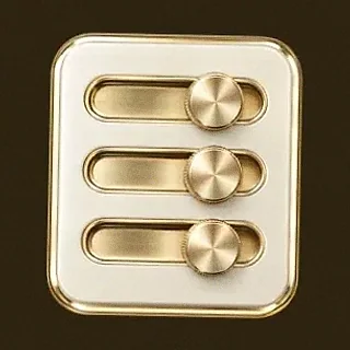 Three-knob control panel — Golden Crown