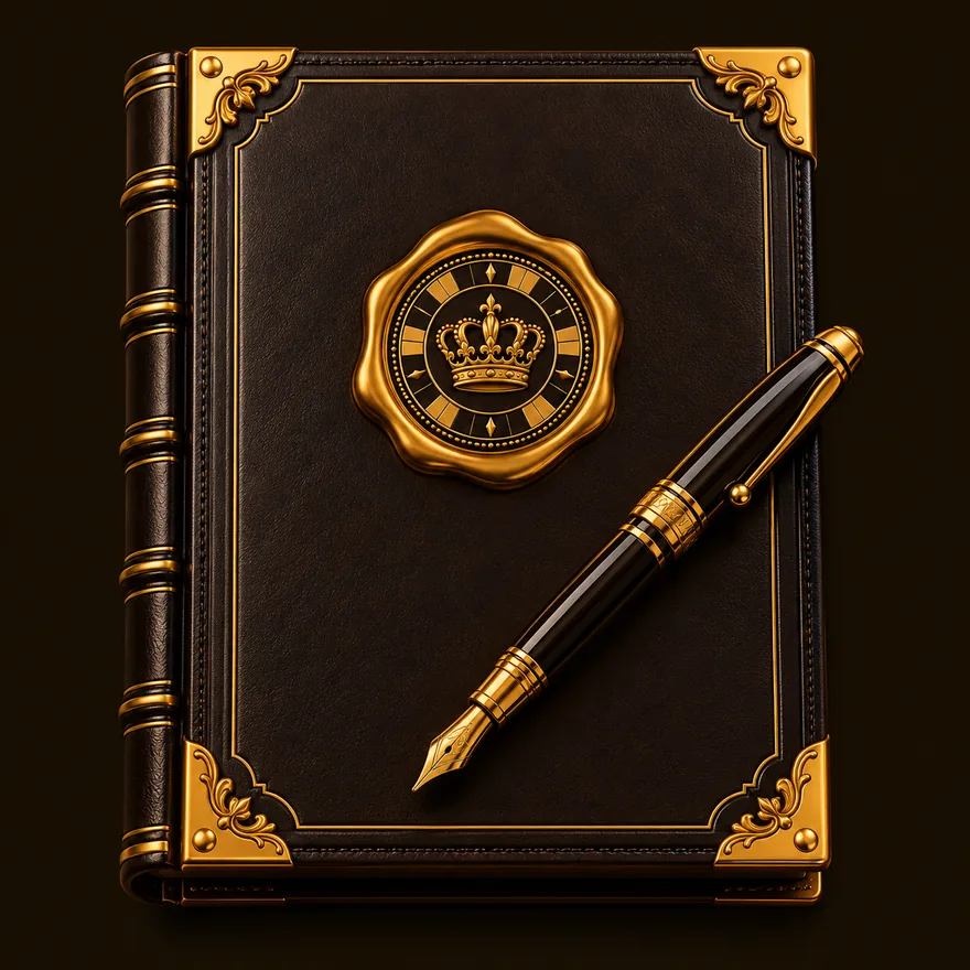 Leather casino ledger — Golden Crown