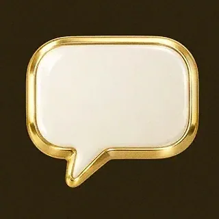 Gold speech bubble — Golden Crown