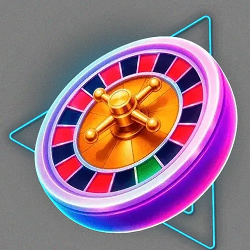 Neon roulette wheel
