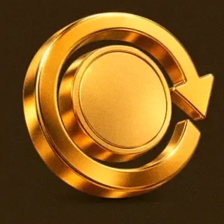 Gold circular arrow — Golden Crown