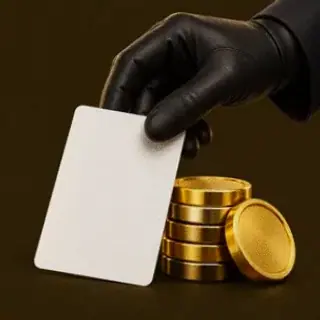 Hand dealing card — Golden Crown
